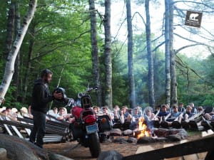 Senior Staff Mr. James Hart shares his passion for Motorcycles during campfire 