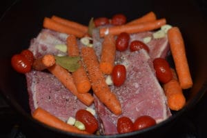 Stew ready to be cooked