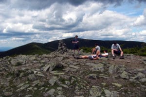 Camp Mowglis Yearling hikers resting