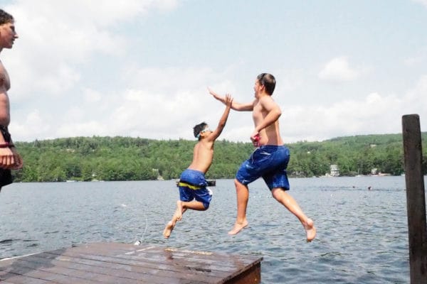 Swimming and water sports on Newfound Lake, NH