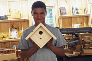 Building a birdhouse at Camp Mowglis