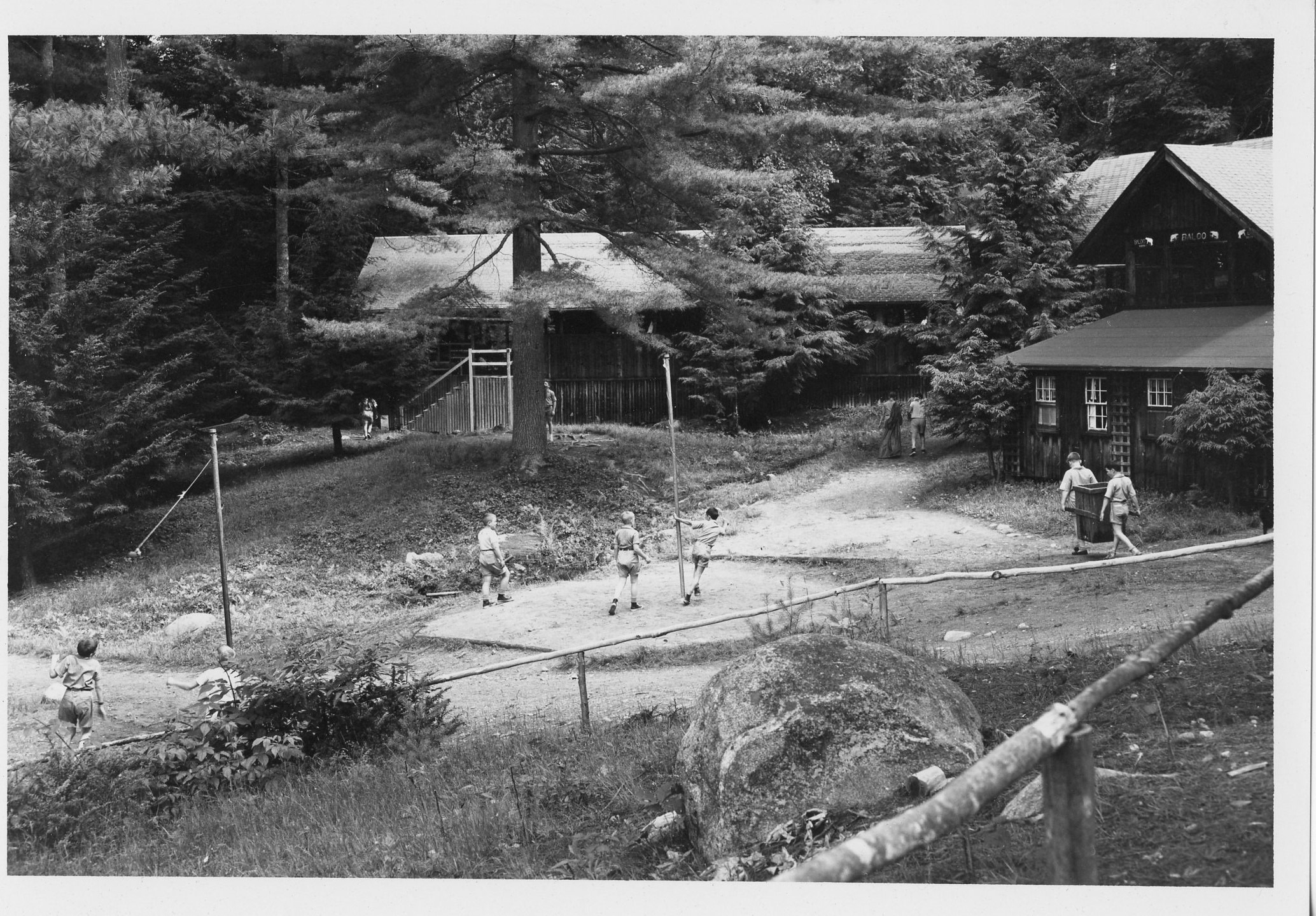 Tetherball and Dorms 1956